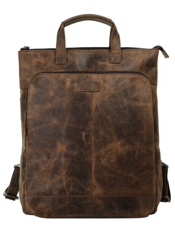 Bagan Rucksack echt Leder in braun