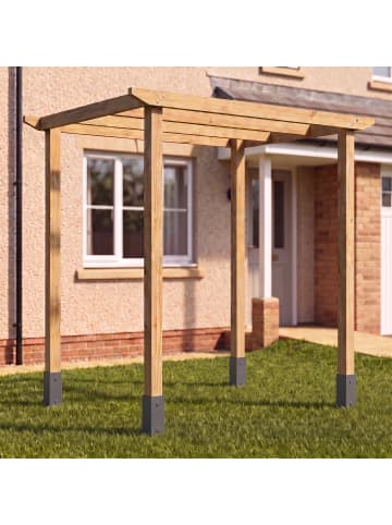 relaxdays 4 x Einschlaghülse in Anthrazit - (B)61 x (H)750 x (T)61 mm