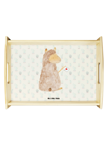 Mr. & Mrs. Panda Tablett Alpaka Fahne ohne Spruch in Kaktus Grün