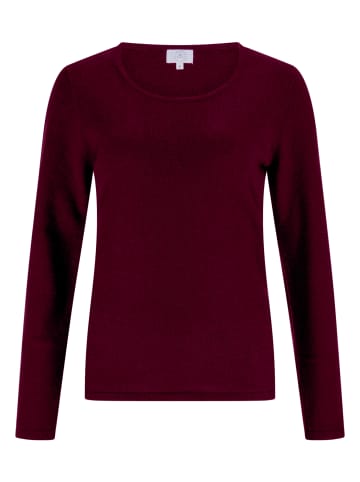CASH-MERE.CH Rundhals Pullover in Rouge Noir
