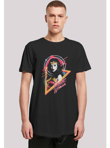 F4NT4STIC Long Cut T-Shirt DC Comics Wonder Diana 80s Triangle in schwarz