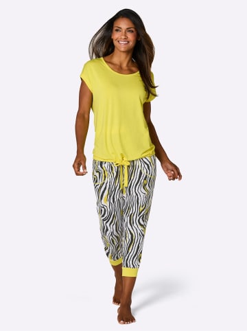 WITT WEIDEN Schlafanzug in limone-schwarz-bedruckt
