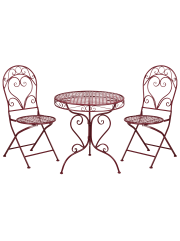 Beliani 3-tlg Bistro Set ALBINIA in Rot