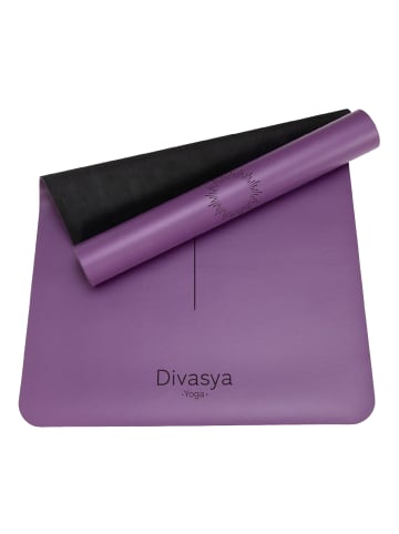 Divasya Yogamatte Professional Grip in Lila - 185 x 68 x 0,45cm