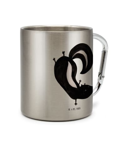 Mr. & Mrs. Panda Tasse Stinktier Handstand ohne Spruch in Silber