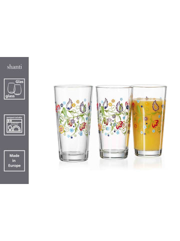 6er Set Trinkgläser Shanti in Bunt 380 ml