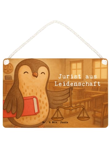 Mr. & Mrs. Panda Schild Jurist Leidenschaft Design mit Spruch in Weiß