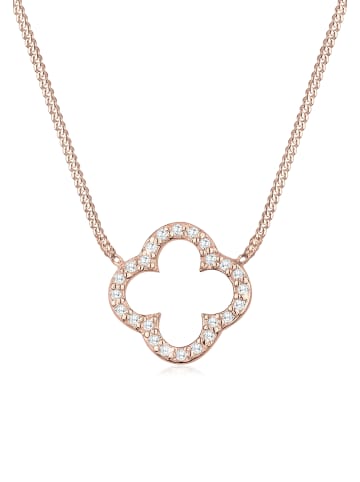 Elli Halskette 925 Sterling Silber Kleeblatt in Rosegold