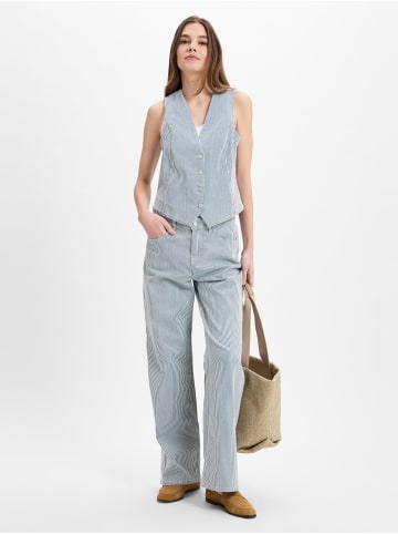 comma Weste in blau weiß - 0001