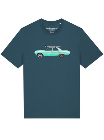 wat? Apparel T-Shirt Surf Car in Petrol