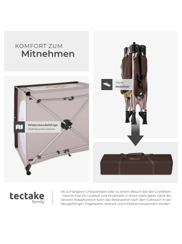 tectake Tierauslauf, Maße: 105 x 105 x 78 cm, stabil und kompakt faltbar