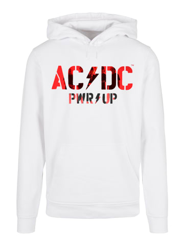 F4NT4STIC Basic Hoodie ACDC Rock Band PWRUP Photo Logo in weiß