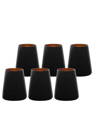 Stölzle 6er Set Becher Power in 380 ml in Schwarz-Bronze