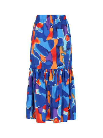 aleida Women Skirt in Orange Multicolor