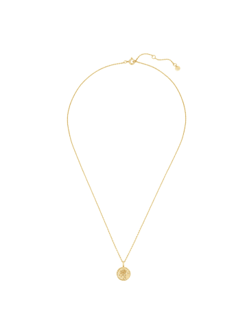 Glanzstücke München Kette Geburtsblume November Chrysantheme aus Sterling Silber mit Zirkonia in gelbgold