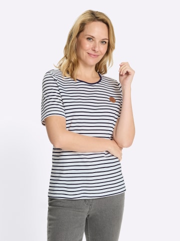 Sieh an! Kurzarm-Shirt in marine-weiß-gestreift