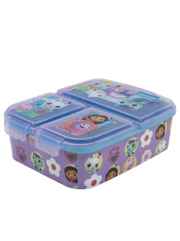 Gabby's Dollhouse Gabby´s Dollhouse Kinder Brotdose – Lunchbox mit 3 Fächern & tollem in Lila