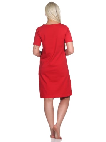 NORMANN kurzarm Nachthemd - 79344 in rot