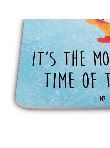 Mr. & Mrs. Panda Coaster Fuchs Sänger mit Spruch in Eisblau