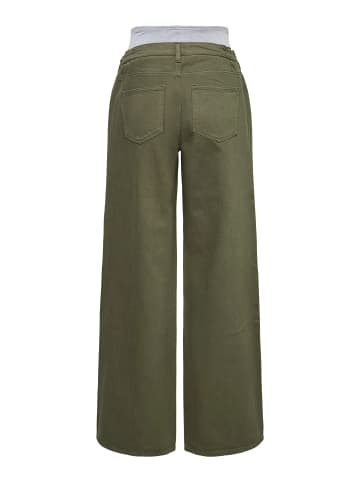 mama licious Umstandsjeans mit weitem Bein in Thyme 1