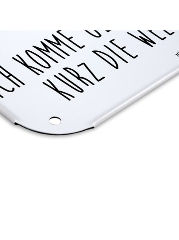 Mr. & Mrs. Panda Blechschild Einhorn Fotograf mit Spruch in Weiß