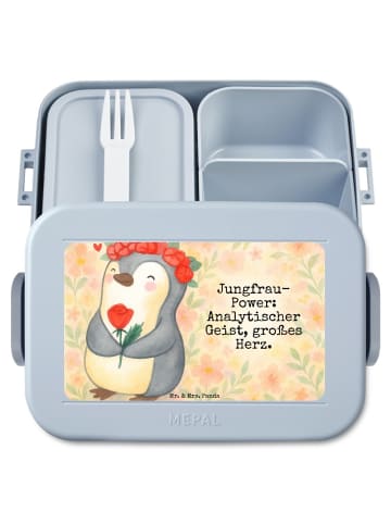 Mr. & Mrs. Panda Snackbox Jungfrau Astrologie Design mit Spruch in Blau Pastell