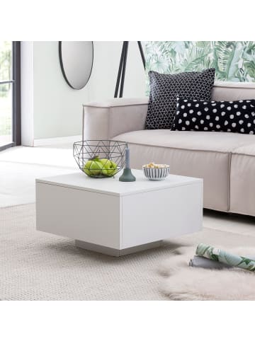 FineBuy Couchtisch in Weiß / Spanplatte / 60x60x35