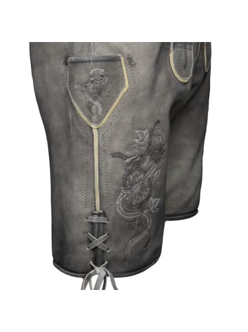 KRÜGER Lederhose Mirko in grau