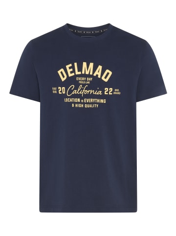 Delmao Rundhalsshirt in dunkelblau