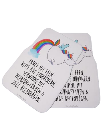 Mr. & Mrs. Panda Fußmatte Fürs Auto Einhorn Fliegendes Pferd mit... in Weiß