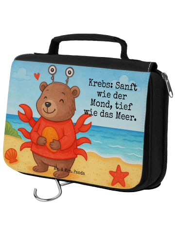 Mr. & Mrs. Panda Kulturbeutel Krebs Astrologie Design mit Spruch in Weiß
