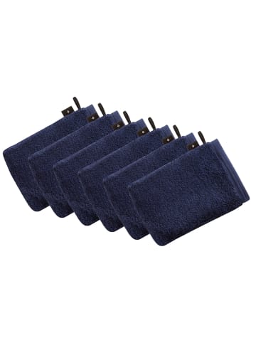 Vossen 6er Pack Waschhandschuh in marine blau