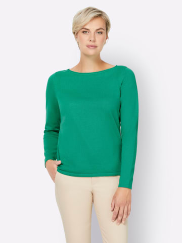 Heine Baumwollpullover in grün