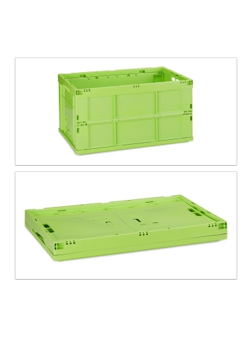 relaxdays 10x Transportbox in Grün - 60 l