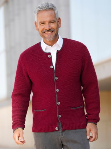 WITT WEIDEN Strickjacke in dunkelrot-meliert