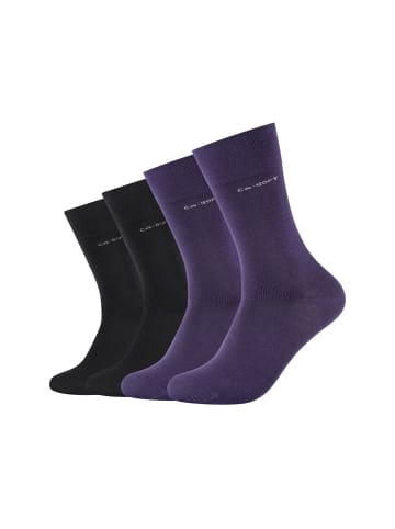 camano Socken für Damen und Herren Businesssocken Komfortbund Bequem Langlebig Baumwolle Soft  mit verstärktem Fersen- und Zehenbereich 4er Pack ca-soft in mulberry purple