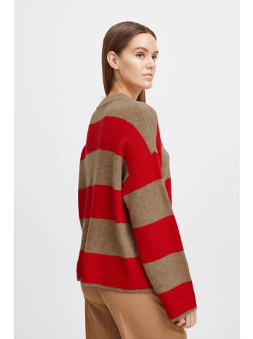 b.young Strickpullover BYOMARTHA STRIPE JUMPER - 20813889  Strickpullover mit Rundhalsausschnitt in Braun
