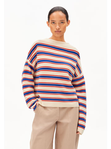 armedangels Strickpullover Merinaa in blau ecru - 0002
