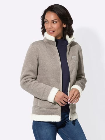 WITT WEIDEN Fleecejacke in taupe-meliert