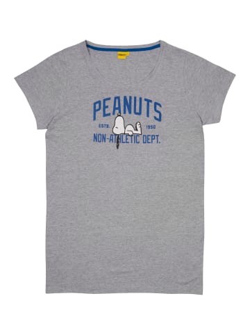 Snoopy The Peanuts Snoopy Nachthemd Non-athletic Schlafshirt Kurzarm in grau