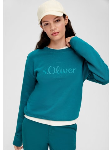 S. Oliver Sweatshirt langarm in Petrol