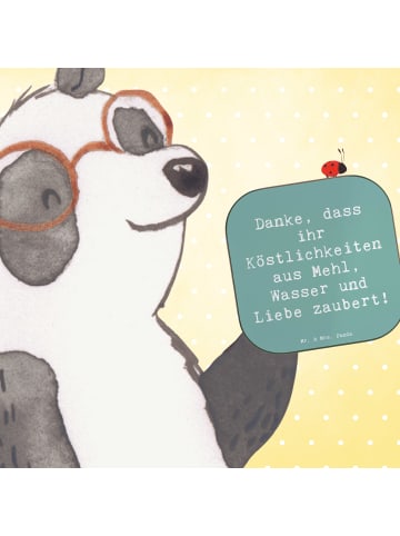 Mr. & Mrs. Panda Tischschoner Spruch Bäcker-Dank mit Spruch in Meeresbrise