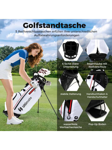 COSTWAY komplettes Damen Golfschläger Set in Rot