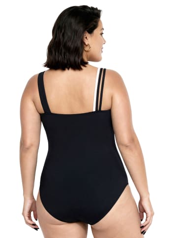 Ulla Popken Badeanzug in schwarz