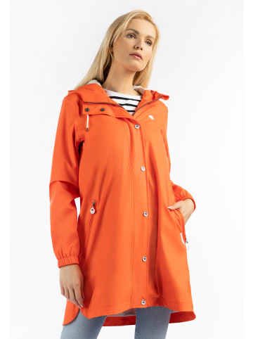 Schmuddelwedda Damen Regenmantel in Orangerot