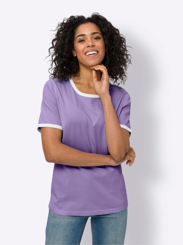 Sieh an! Shirt in lavendel-ecru