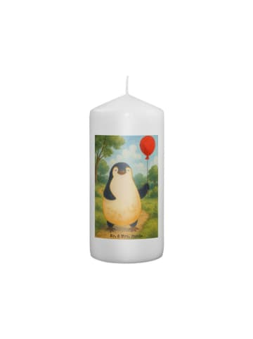 Mr. & Mrs. Panda Schmuckkerze Pinguin Luftballon Design ohne Spruch in Weiß