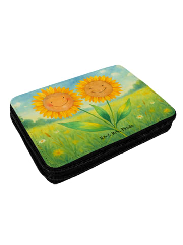 Mr. & Mrs. Panda Federmappe Blume Sonnenblume Design ohne Spruch in Weiß