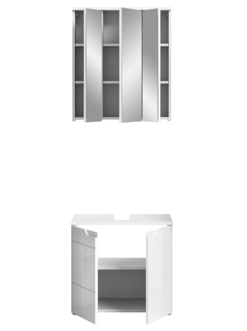 ebuy24 Badmöbelset Solero (4-teilig) Weiß 63 x 34 cm