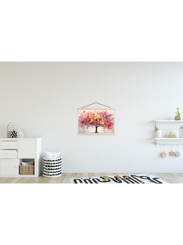 OnlyWow Poster mit Leiste Farbiger Baum